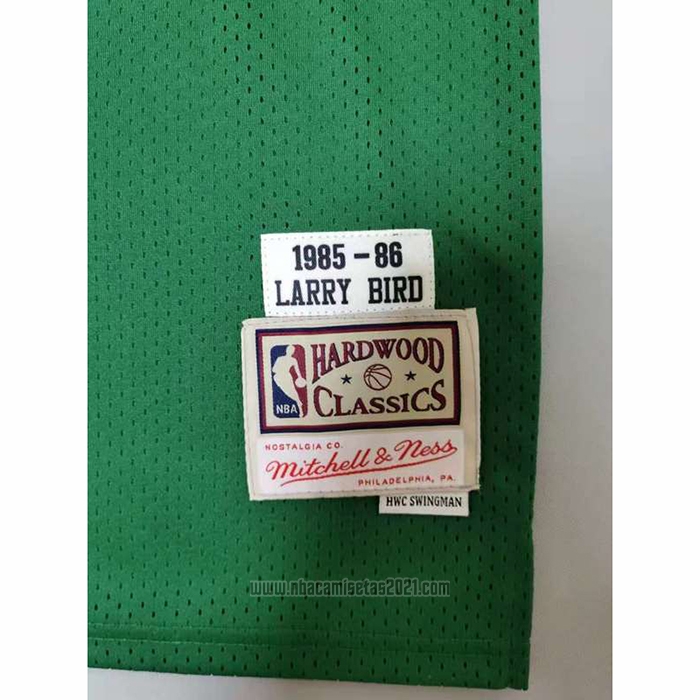 Camiseta Boston Celtics Larry Bird #33 Mitchell & Ness 1985-86 Verde